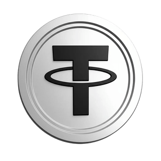 初心者向け取引ガイド用のTether USDTステーブルコインのグラフィック